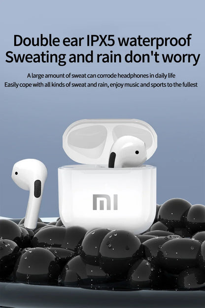 سماعات أذن لاسلكية XIAOMI AP05 True Wireless Buds5 صوت ستيريو عالي الدقة بتقنية البلوتوث 5.3 من MIJIA مع ميكروفون لنظامي التشغيل Android وiOS